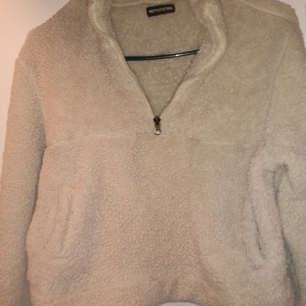 PrettyLittleThing Cream Sherpa Jacket